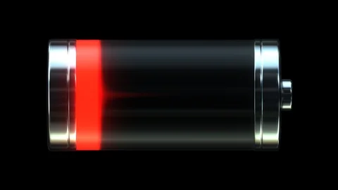 Charging battery UHD 3D animation with alpha channel Video stock 101469477