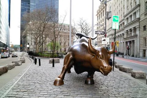 Charging Bull Cloudy 스톡 사진
