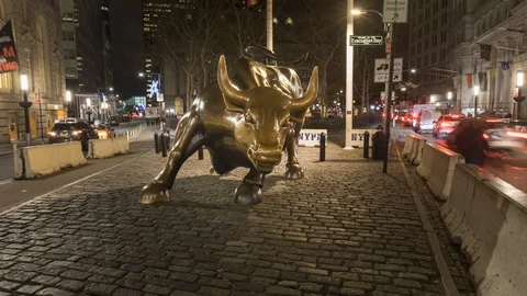 Charging Bull NYC Stock Footage 101231194