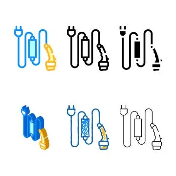 Charging cable color icon concepts vector color Stock Illustration