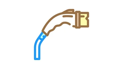 Charging cable electric color icon animation Stock Footage 327267038
