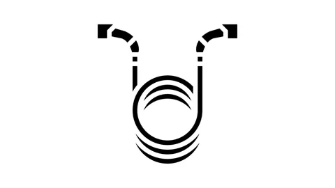 Charging cable electric glyph icon animation Stock Footage 326152415