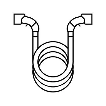 Charging cable electric line icon vector illustration Stock Illustration