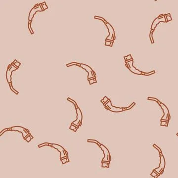 Charging cable electric line vector seamless pattern Stock Illustration