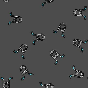 Charging cable electric vector seamless pattern Stock Illustration