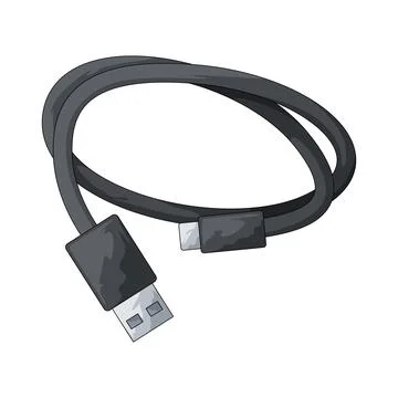 Charging cable illustration Stock Illustration