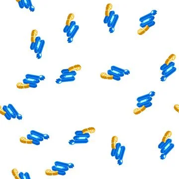 Charging cable isometric icon seamless pattern color Stock Illustration