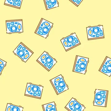 Charging cable organizer electric vector seamless pattern Stock Illustration