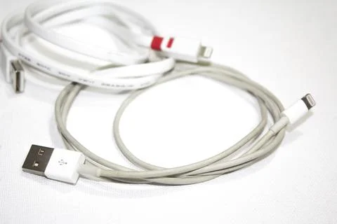 Charging cable usb power socket Stock Photos