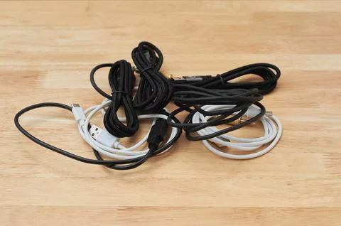 Charging cables  Stock Photos