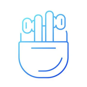 Charging case for wireless earphones gradient linear vector icon Stock-Illustration