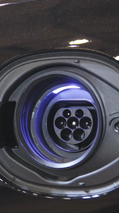 Charging compartment for charging an electric vehicle Stock Footage 328452365
