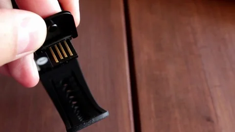 Charging, connecting smartwatch Stock Footage 76626823