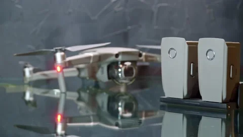 Charging drone batteries. LED indicator. Stock Footage 169245118