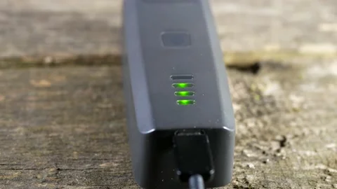 Charging drone battery through USB type C Stock Footage 150173404