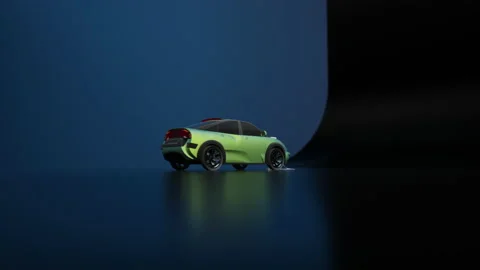 Charging of electric car. 3D rendering. Stock Footage 138000538