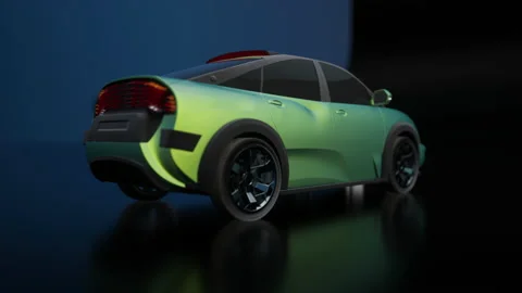 Charging of electric car. 3D rendering. Stock Footage 138000541