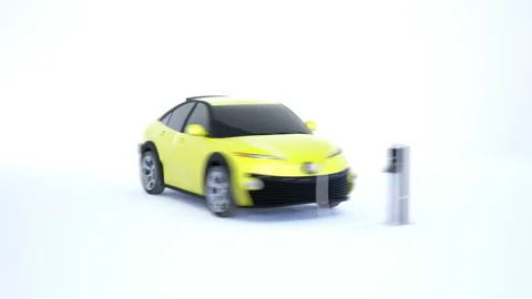 Charging of electric car. 3D rendering. Stock Footage 146881814