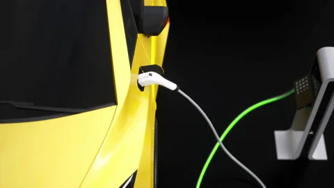 Charging of electric car. 3D rendering. Stock Footage 152521262
