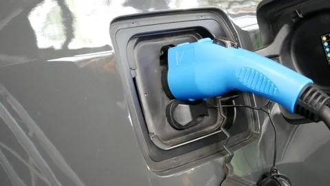 Charging of an electric car. Stock Footage 88654105