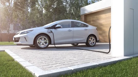 Charging Electric Car 動画素材 89067992