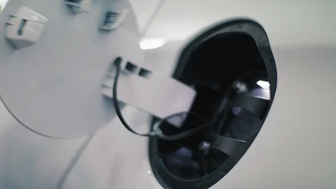Charging of an electric car Stock Footage 92489301