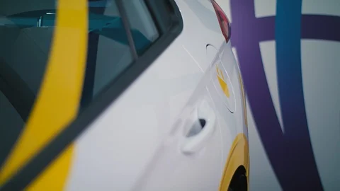Charging of an electric car Stock Footage 92489453