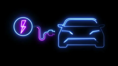 Charging electric car Stock Footage 260106028