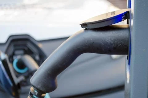 Charging electric car Stock Photos