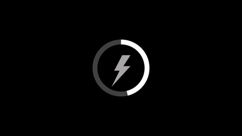 Charging energy bolt in circle motion Stock Footage 328386764
