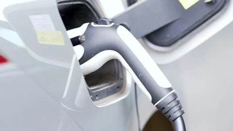 Charging of EV Stock Footage 195080728