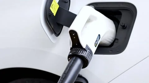 Charging of EV Stock Footage 195080738