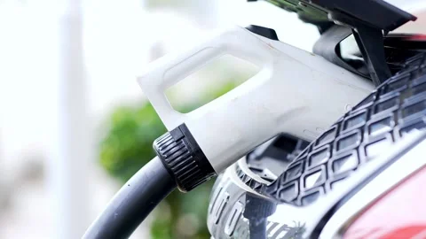 Charging of EV Stock Footage 195080739