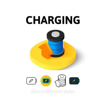 Charging icon in different style Stockillustratie