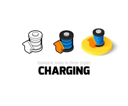 Charging icon in different style Stockillustratie