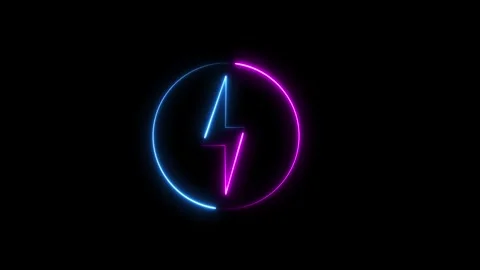 Charging icon, power icon and battery charging electronic technology icon n.. Stock Footage 293483671