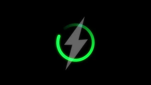 Charging Lightning Bolt Animation Loop Video stock 312968510