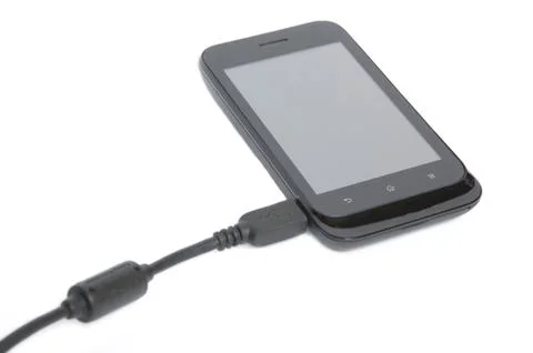Charging mobile phone Stock Photos