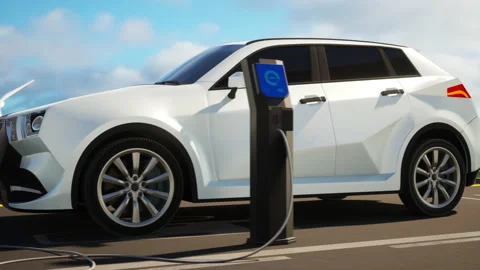 Charging of modern generic electric car Stock Footage 167822698