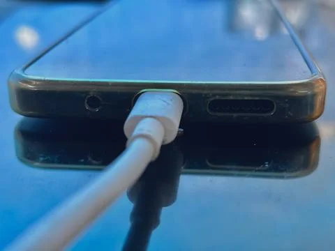 Charging the phone Stock Photos