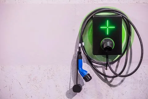 Charging plug for an electric car Stock Photos