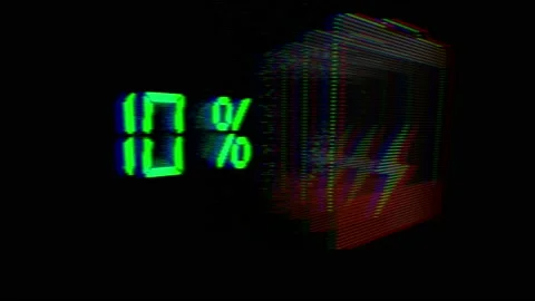 Charging power cell projection. Digital battteries charging Stock Footage 131126188
