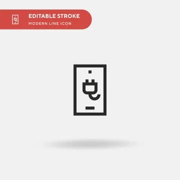 Charging Simple vector icon. Illustration symbol design template for web mobi Stock Illustration