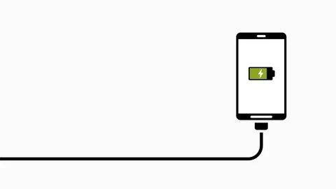 Charging smart phone animation Video stock 84943459
