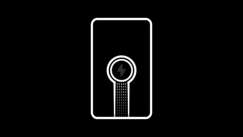 Charging up smartphone with electric power, modern digital device charging .. Stock Footage 334157682