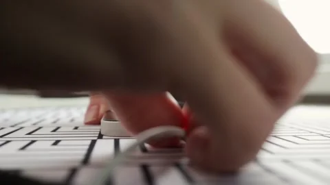 Charging a smartphone, women's hands insert the cable into the phone's powe.. Stock Footage 253577594