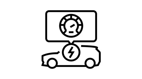 Charging speed electric line icon animation Stock Footage 326131684