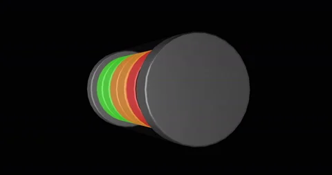 Charging Spinning Battery loop 3d animation Stock Footage 192137298