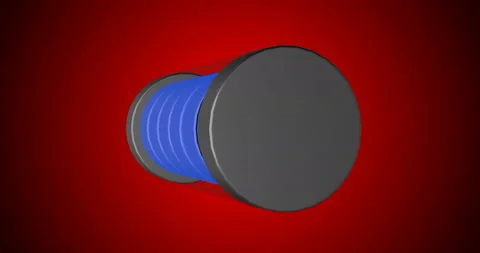 Charging Spinning Blue Battery loop 3d animation Stock Footage 192142833