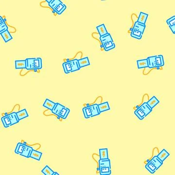 Charging station electric vector seamless pattern Illustrazione stock